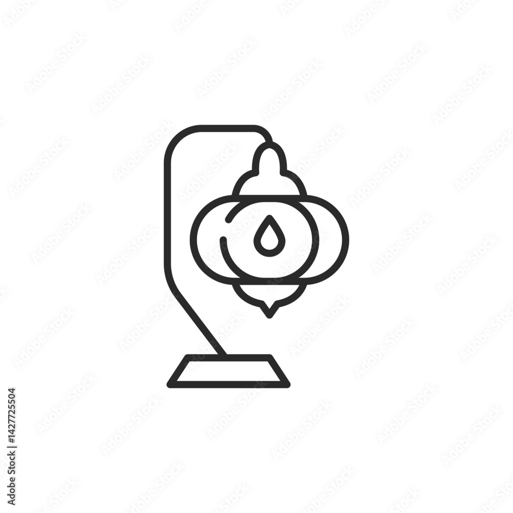 Obraz premium Genie lamp icon. Simple genie lamp icon for social media, app, and web design. Vector illustration