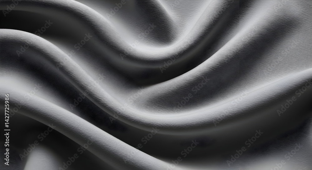 Fototapeta premium Abstract Gray Fabric Creates An Elegant And Serene Soft Texture