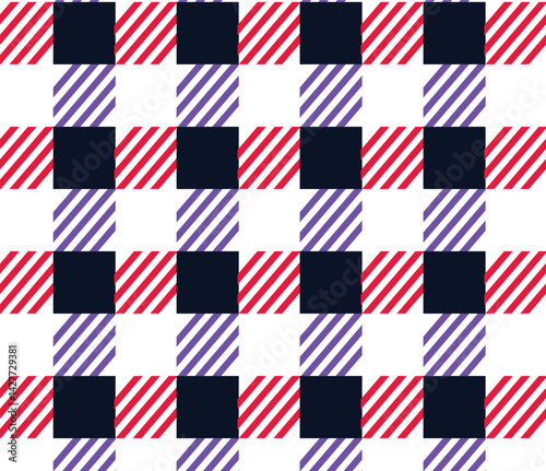 Colorful tartan plaid patterns perfectly aligned repeating designs for prints and web backgrounds