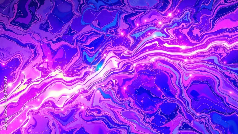 Obraz premium illustration of marble aesthetic Neon splashing colorful background 