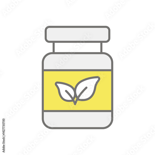 Herbal Supplements icon vector stock illustration