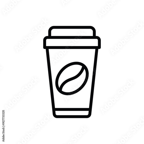 Black  line icon for coffee