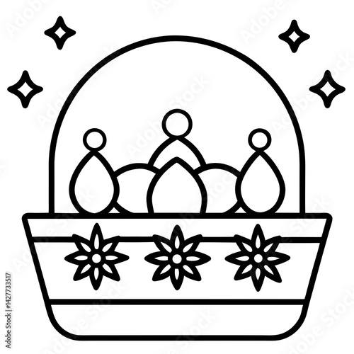 Diwali Hamper AI Design on White Background – Festive Digital Graphic for Microstock