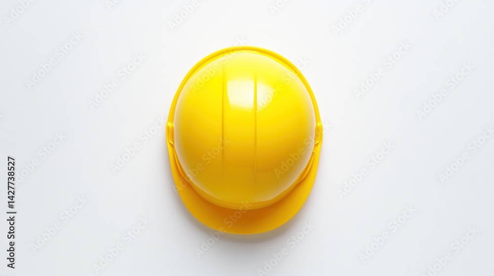 Yellow safety helmet on white background Yellow safety helmet on white background