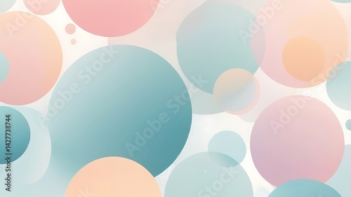 Wallpaper Mural Abstract Bubble Texture Background with Soft Overlapping Circles in Pastel Colors Torontodigital.ca