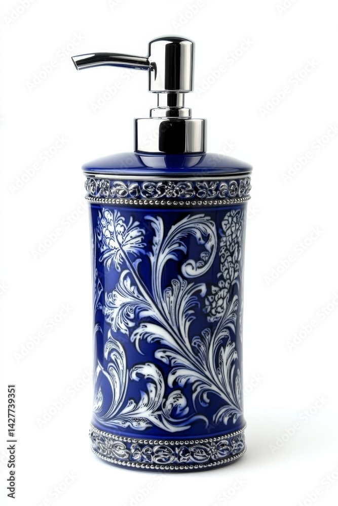 Obraz premium Decorative blue soap dispenser