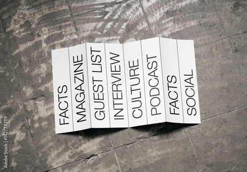 Mockup Of Customized Open Leaflet Folded Into Four