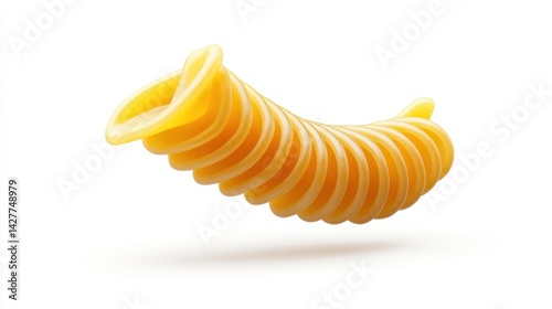 Curled pasta, isolated on white background photo
