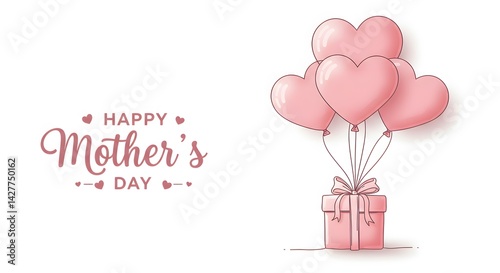 happy mothers day card with tulips