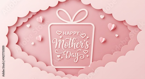 happy birthday card with pink ribbon