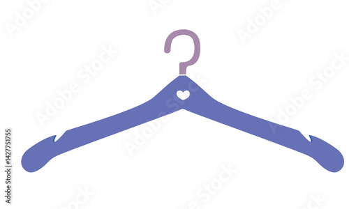 Heart hanger with elegant design for organizing and displaying clothes.