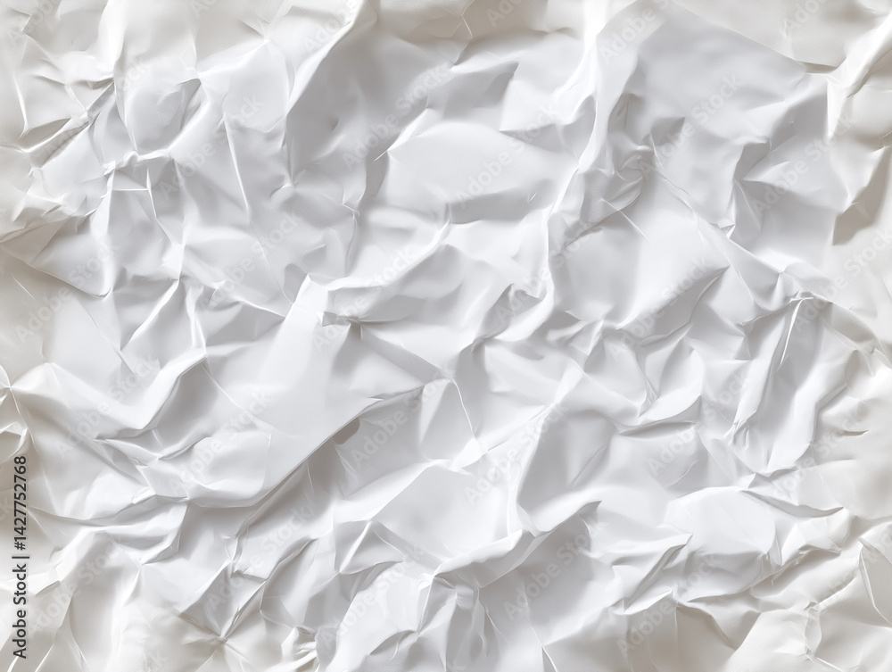 Crumpled White Paper Texture with Space for Text or Design, Top View, Isolated on Pastel Background, High-Resolution Vector Illustration for Print or Digital Use Crumpled White Paper Texture with Space for Text or Design, Top View, Isolated on Pastel Background, High-Resolution Vector Illustration for Print or Digital Use