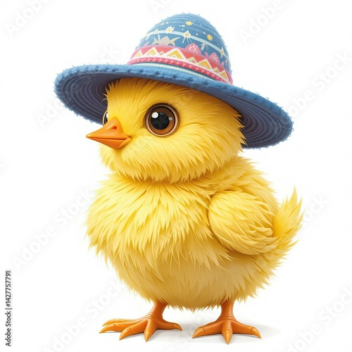 little chicken isolated on white background