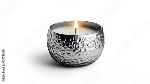diwali festival with silver candle on white background. diwali festive. Candle