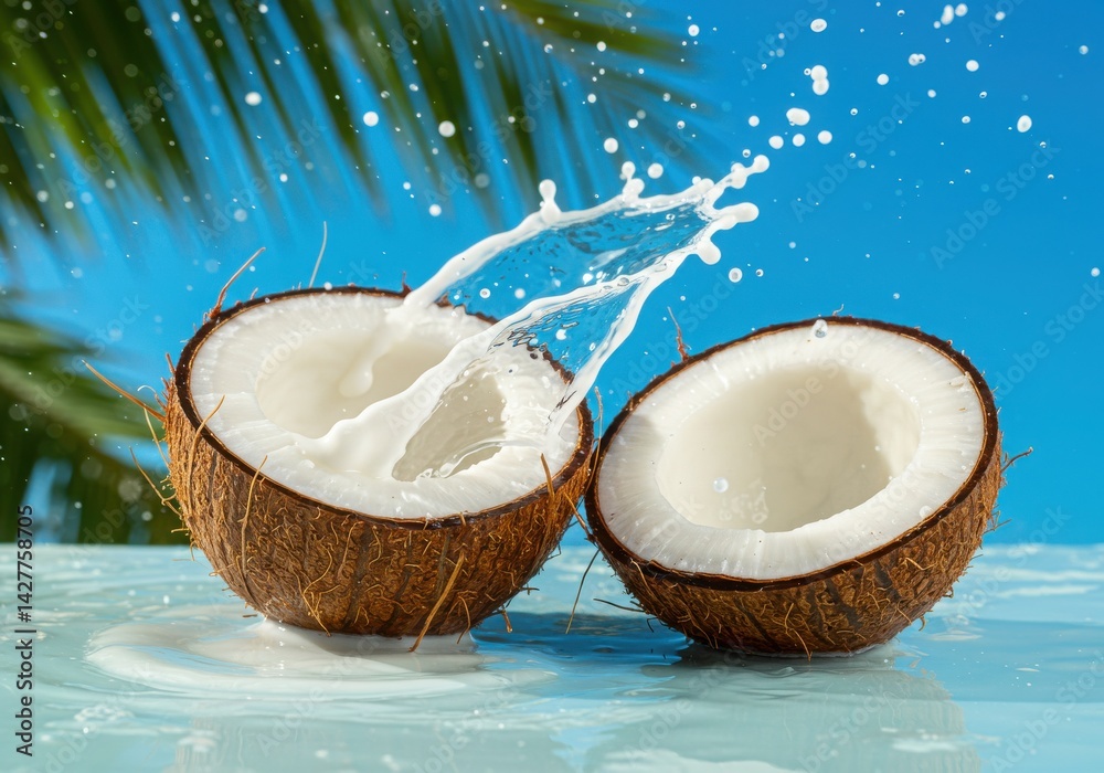 Coconut drink with coconut Coconut drink with coconut