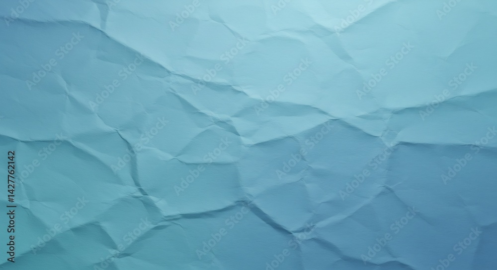 Obraz premium 青色シワ紙 穏やか質感背景