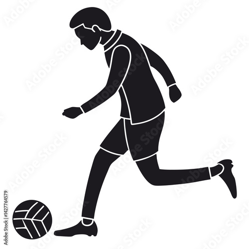 Vector-icon-of-a-person-playing-football 