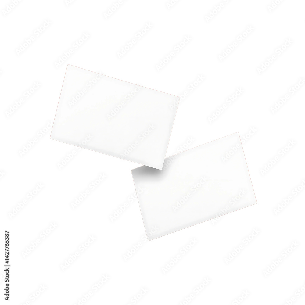 White name card isolated on transparent background White name card isolated on transparent background