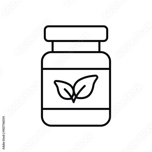 Herbal Supplements icon vector stock illustration