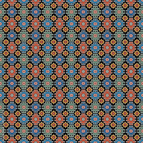 Versatile Colorful Pattern for Textile Design