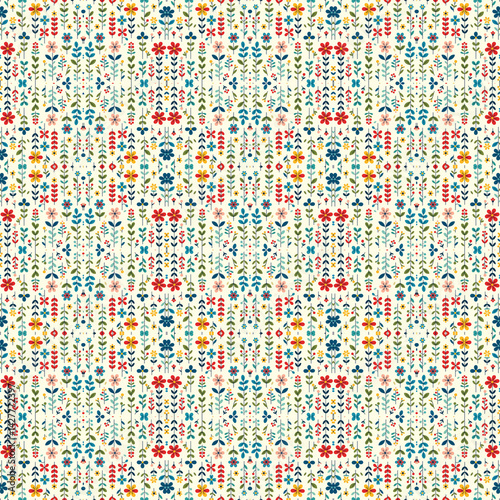 Versatile Colorful Pattern for Textile Design