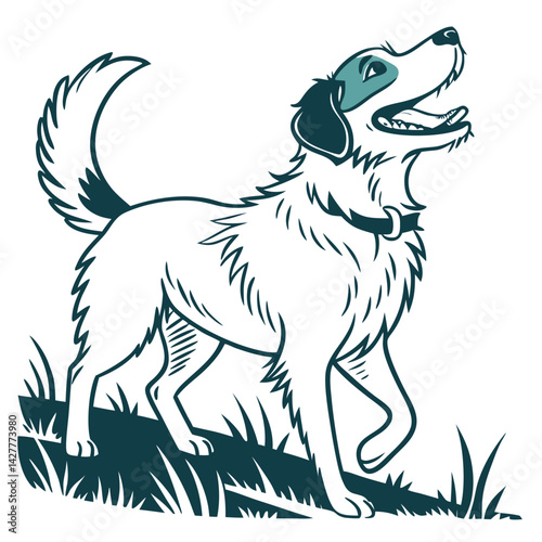 imple Cheerful Dog Artwork