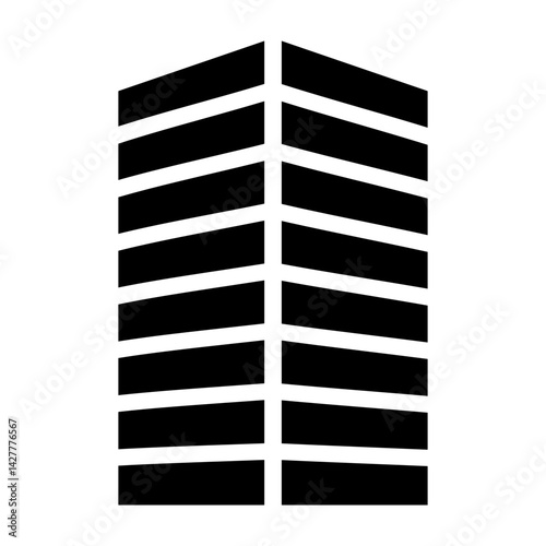 Office Building Vector Glyph Icon Design