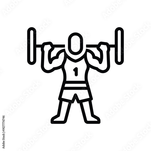 Black line icon for fitness