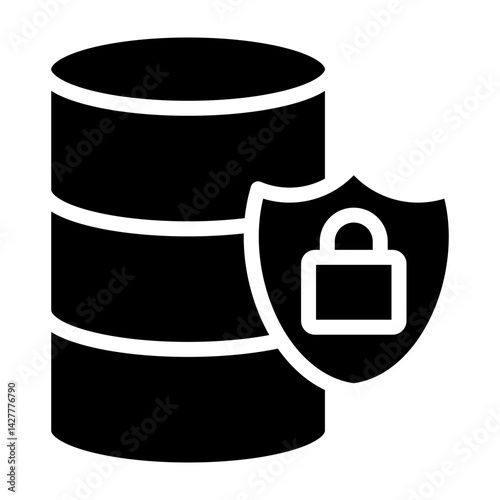 Data Security Vector Glyph Icon Design