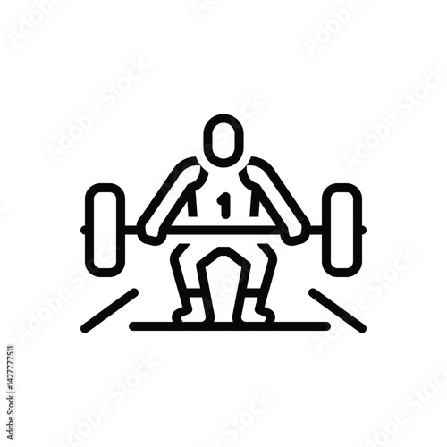 Black line icon for physical activity