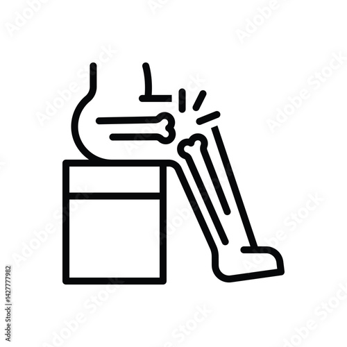 Black line icon for arthritis