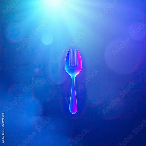 spoon and fork ikon vector illustration logo design, generative white ai