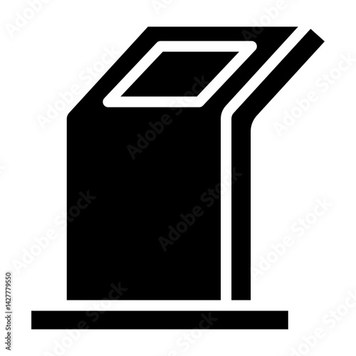 SelfService Kiosk Vector Glyph Icon Design