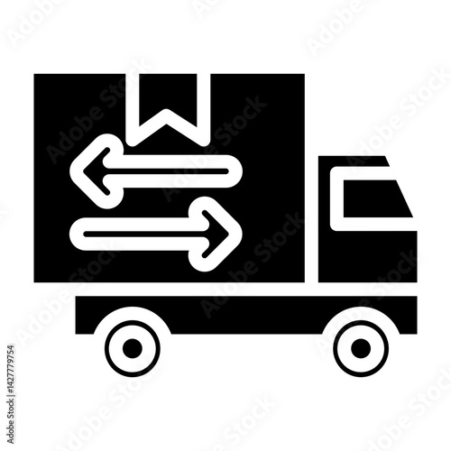 Package Redelivery Vector Glyph Icon Design