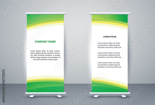 Business roll up display standee for presentation purpose