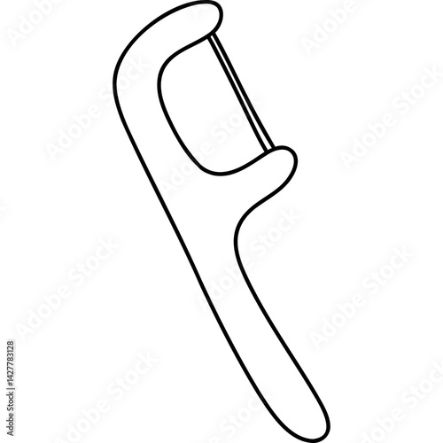 Dental floss Outline Illustration.