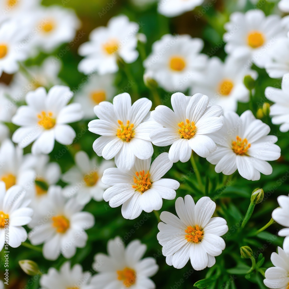 Fototapeta premium White daisy flowers close up view