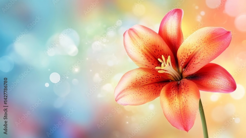 Fototapeta premium pink lily flower