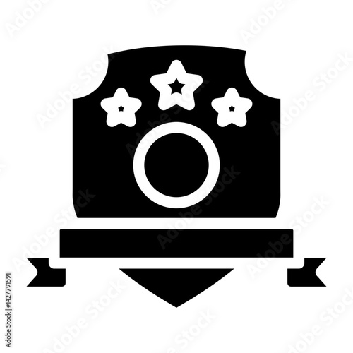 University Crest Vector Glyph Icon Design