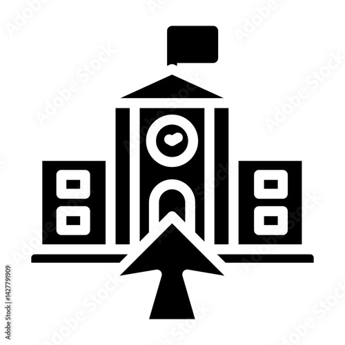Admission Vector Glyph Icon Design