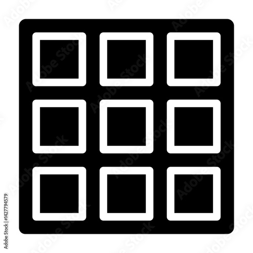 Waffle Vector Glyph Icon Design
