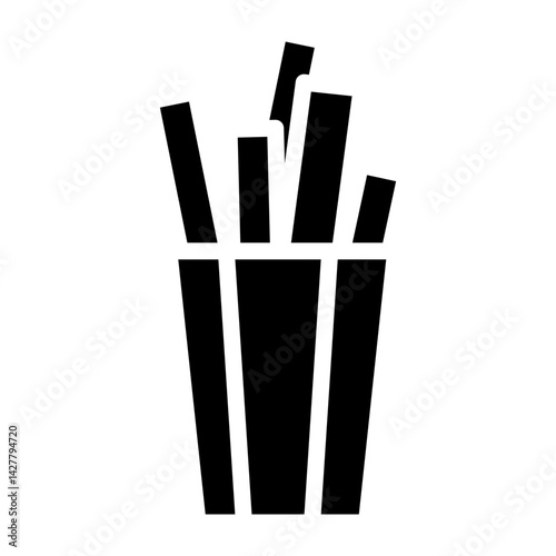 French Fries Vector Glyph Icon Design