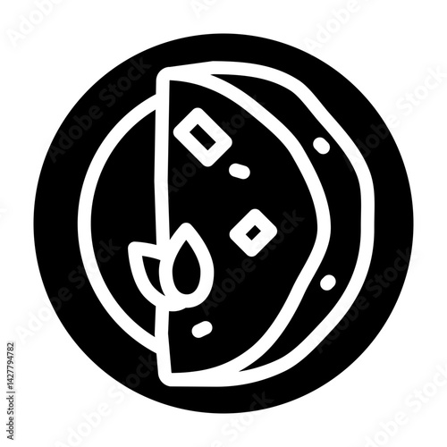 Omelet Vector Glyph Icon Design