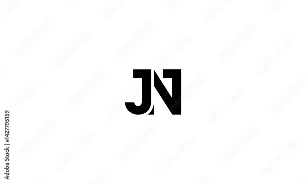 JN initial letter logo JN initial letter logo