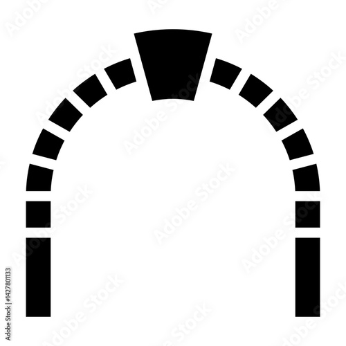 University Gate Vector Glyph Icon Design