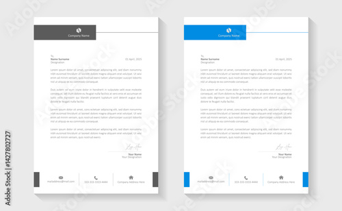 A modern, creative, and professional letterhead bundle perfect for your corporate projects. Letterheads designed in a clean and minimalist style, ideal for official documents, business communications.