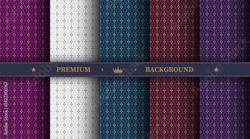A luxurious pattern. A set of spectacular patterns for covers, prints, interior design, packaging, premium funds and creative ideas