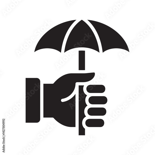 Charity and donation icon. Hand inserting coin to box icon. Symbol of fundraising, compassion, philanthropy, giving. Vector illustration