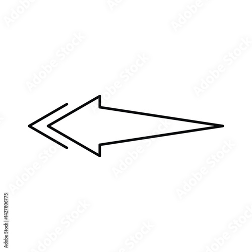 arrow direction to the left illustration	