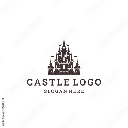 Wallpaper Mural Castle logo vector icon illustration Torontodigital.ca